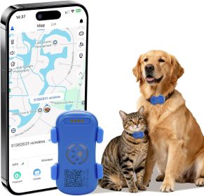 Dog GPS Tracker Real Time, Anti-Lost Pet Tracker With Geofence, Flash Light And Sound Alarm, Unlimited Distance Tracking, Fits Most Pet Collars, (Option: White)