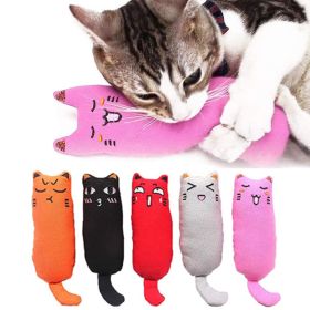 Catnip Toy; Cat Chew Toy Bite Resistant Catnip Toys; pack of 3; Catnip Filled Cartoon Mice Cat Teething Chew Toy (Color: Pink)